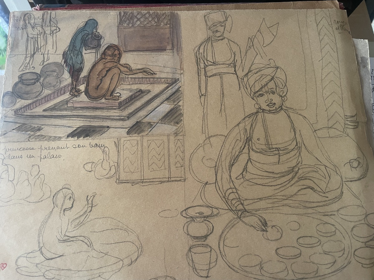 Preparatory Watercolor Drawing -photo-7
