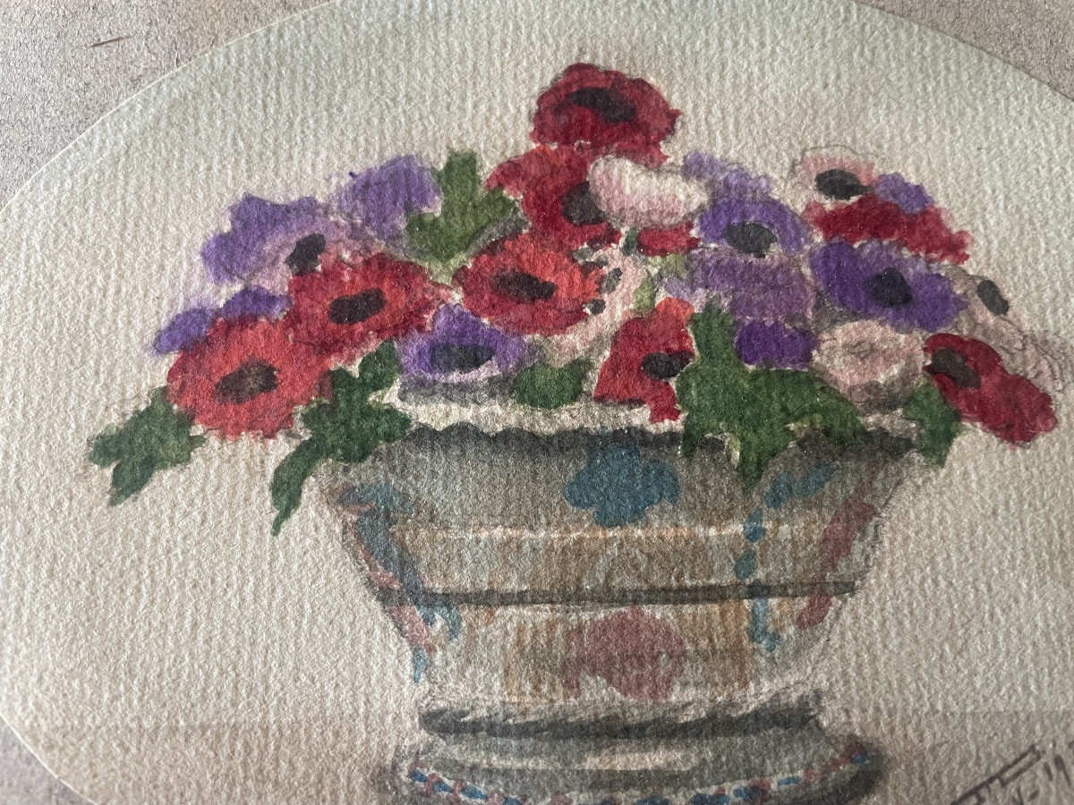 Watercolor Flower Basket -photo-2