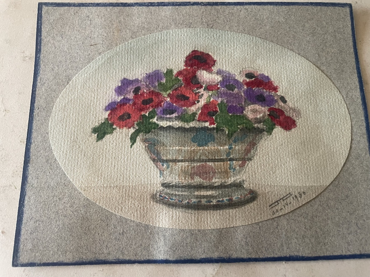 Watercolor Flower Basket -photo-3
