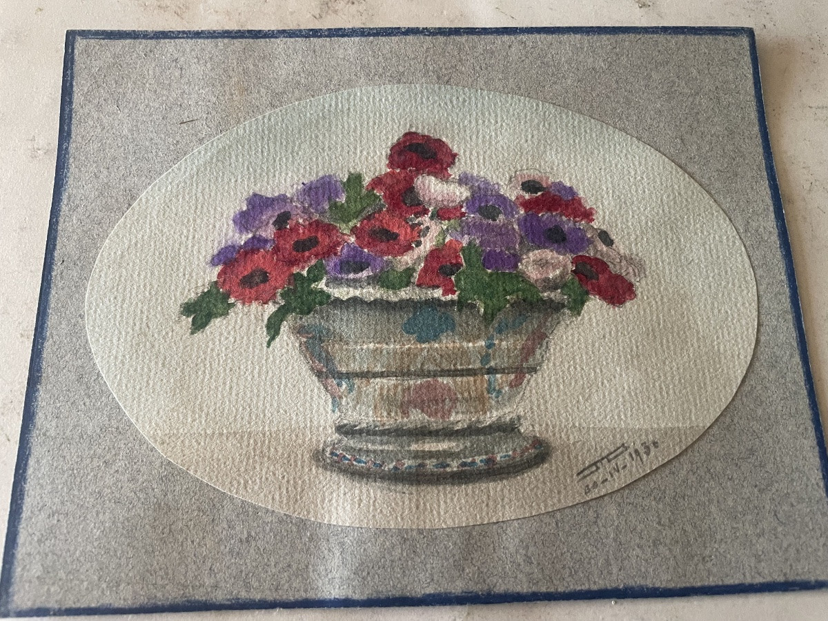 Watercolor Flower Basket -photo-4