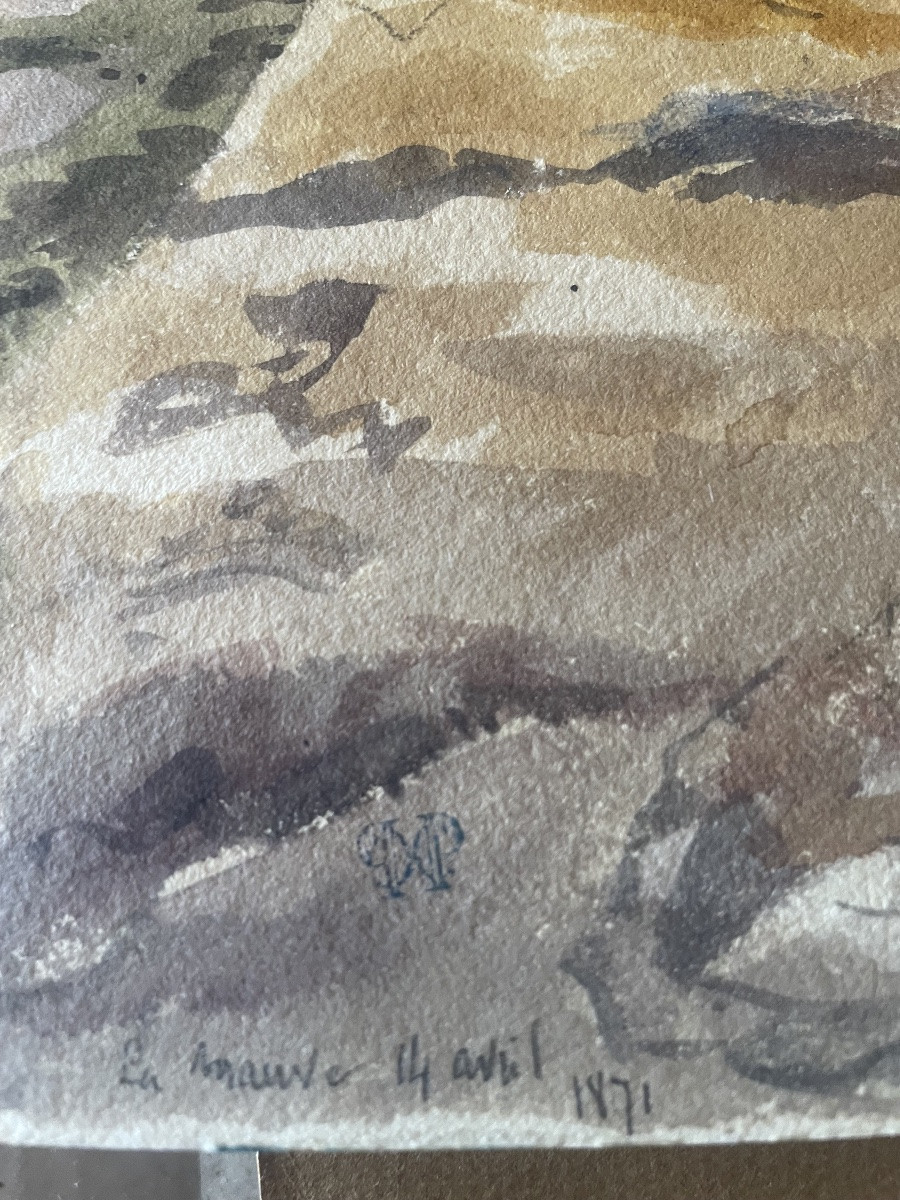 « La mauve  « aquarelle -photo-1