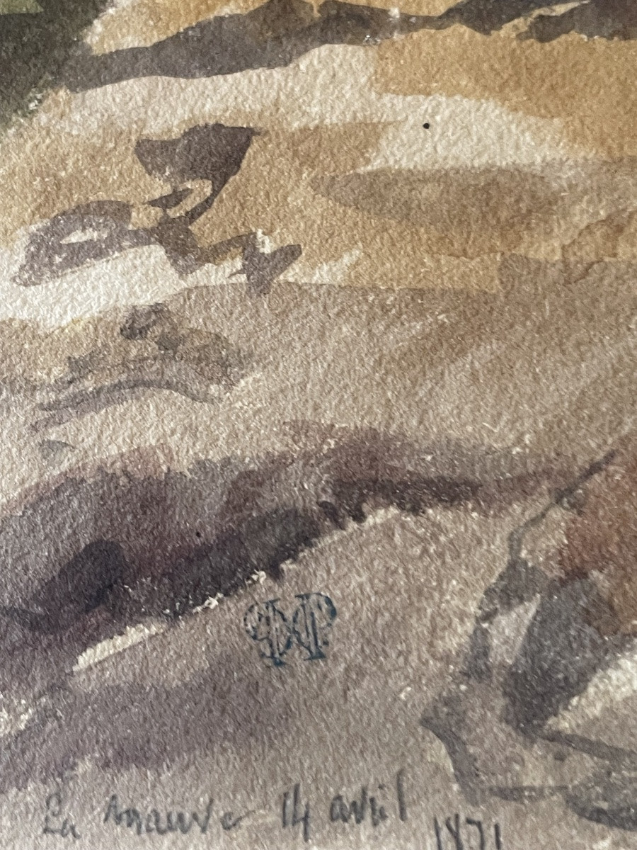 « La mauve  « aquarelle -photo-2