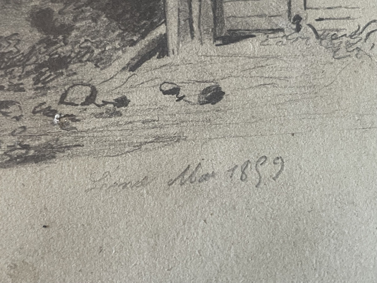 Mill And River Drawing -photo-2