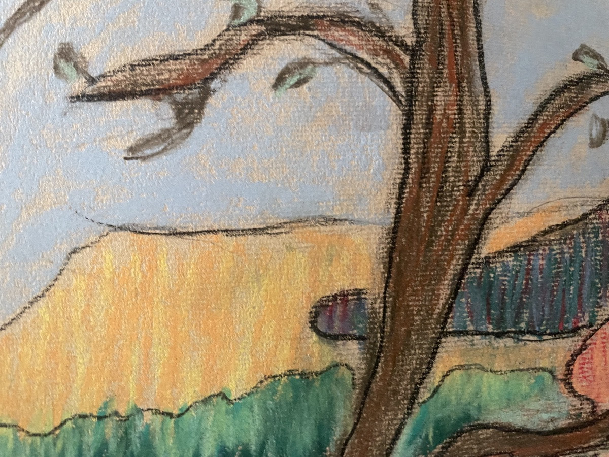 Pastel Of Two Breton Women -photo-3
