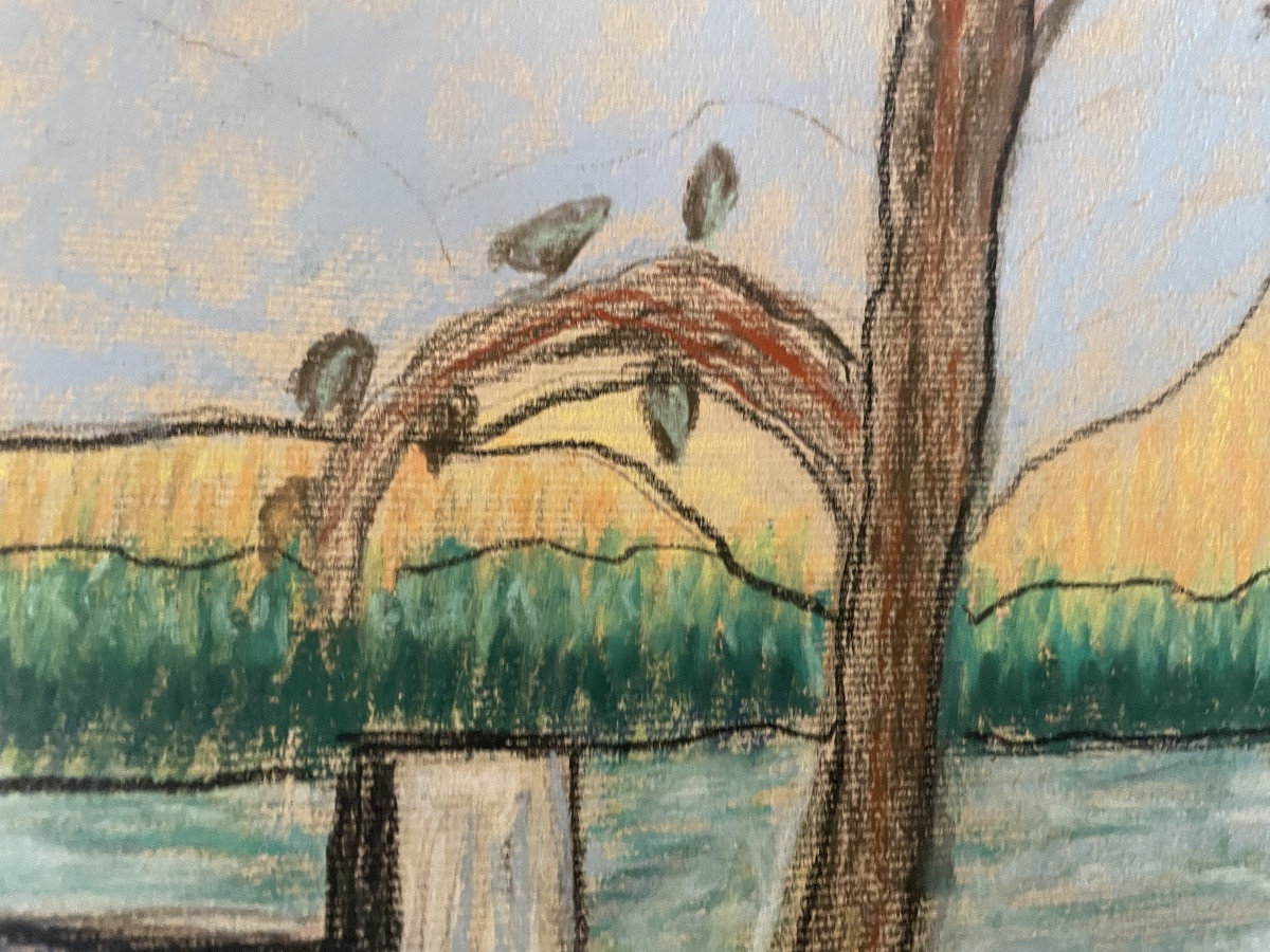 Pastel Of Two Breton Women -photo-4