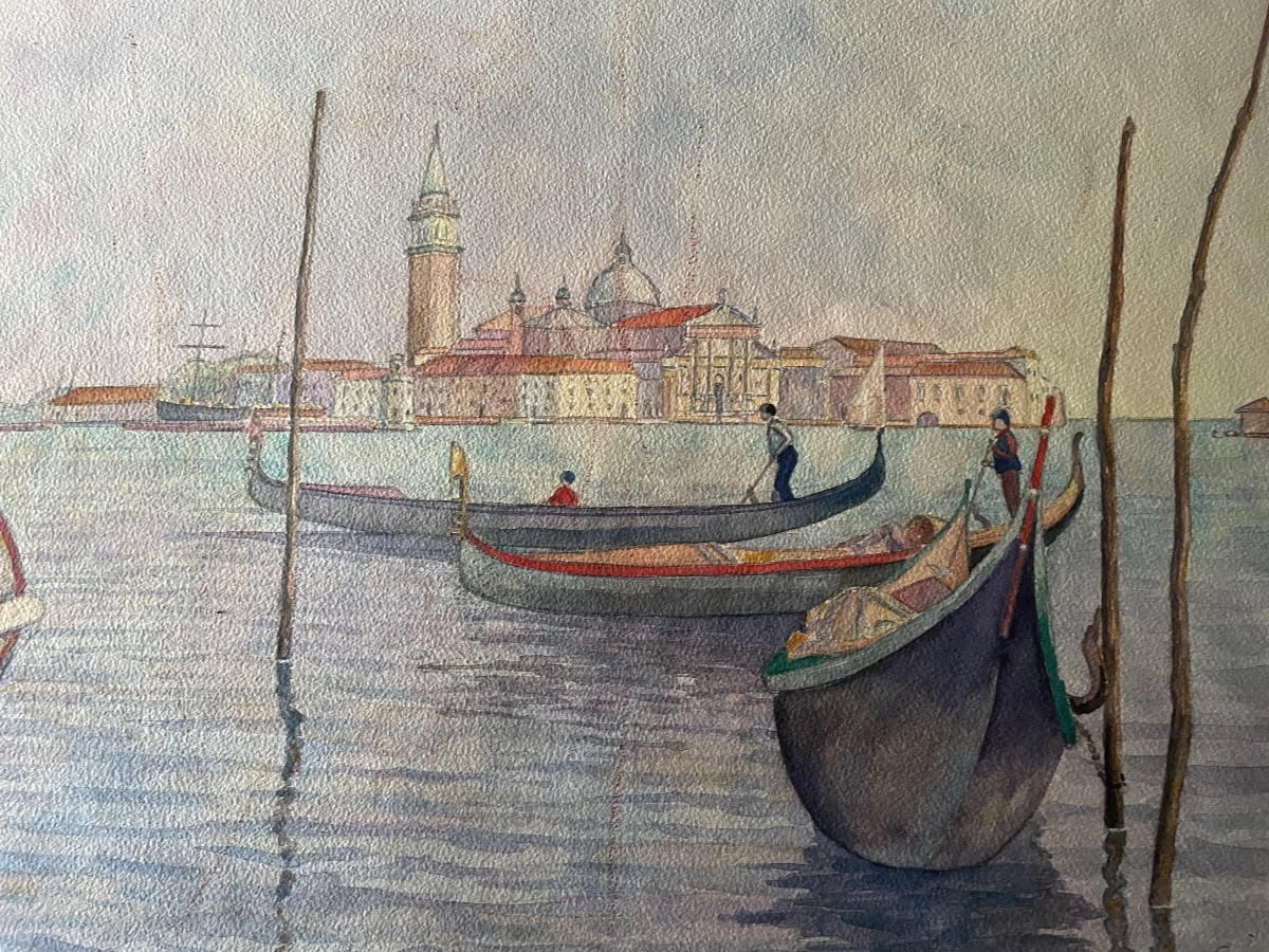 Les gondoliers à Venise 