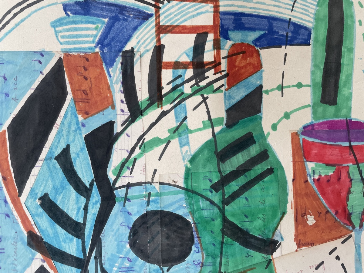 Gouache et collages de Franciska Clausen 
