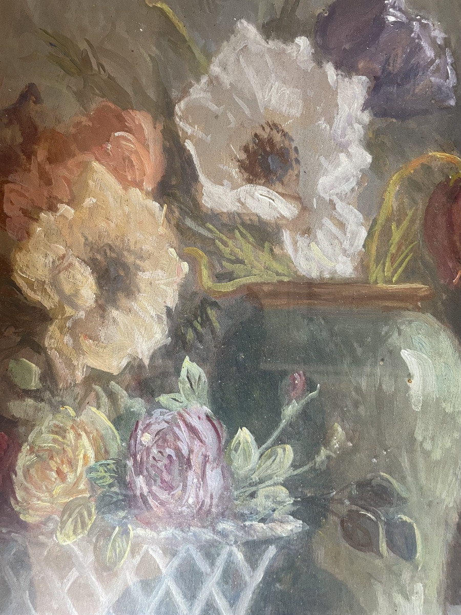 Vase  chinois et fleurs -photo-2