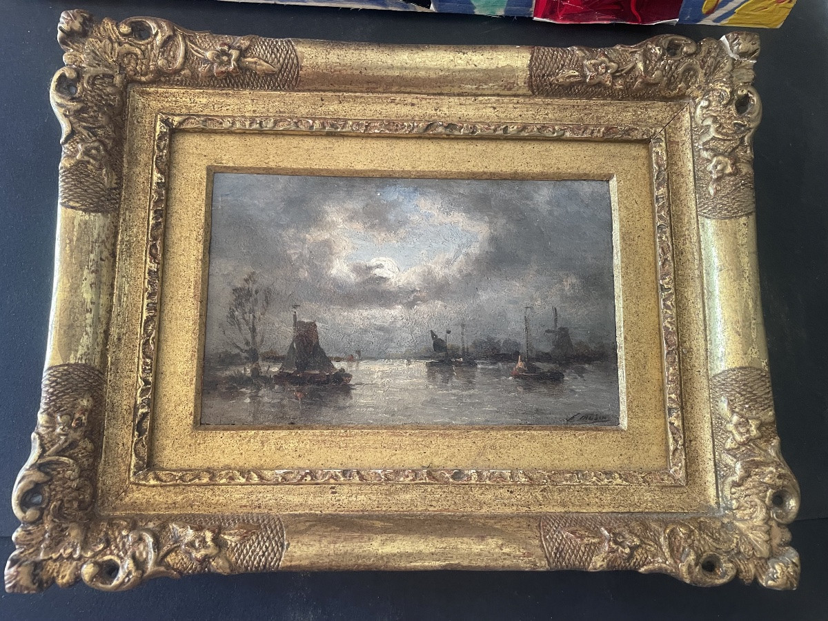 Tableau marine avec bateaux -photo-1