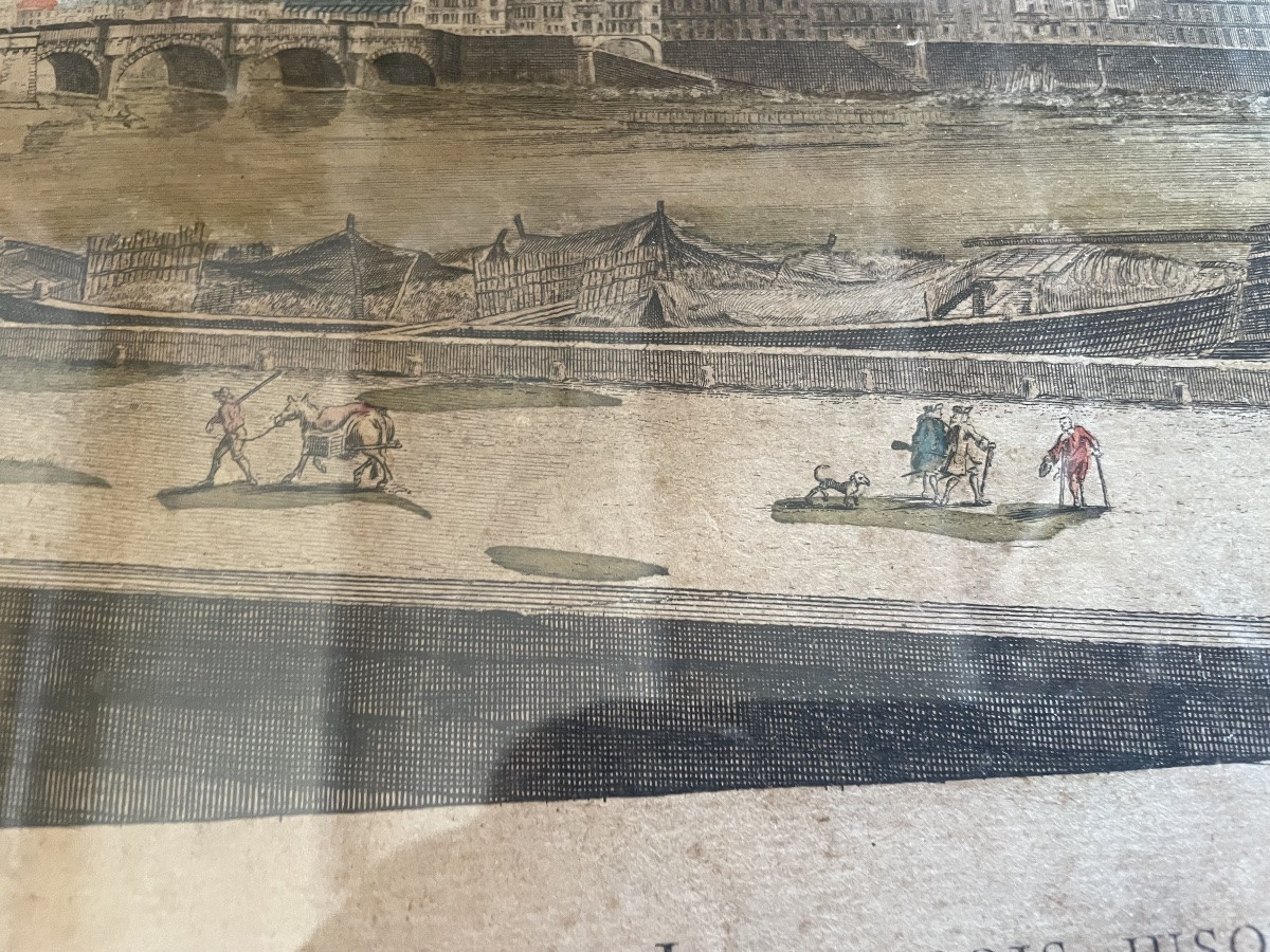 Gravure  d’une vue de Paris -photo-4