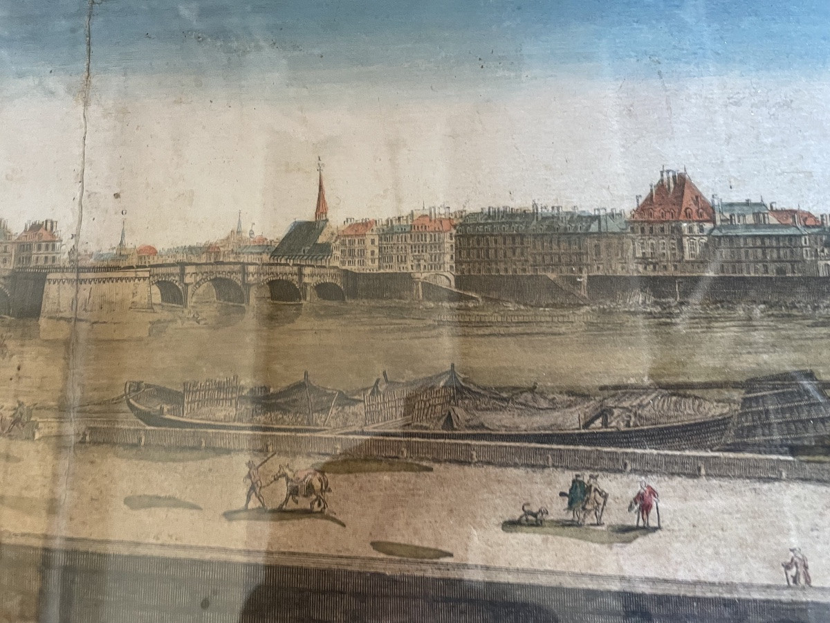 Gravure  d’une vue de Paris -photo-3
