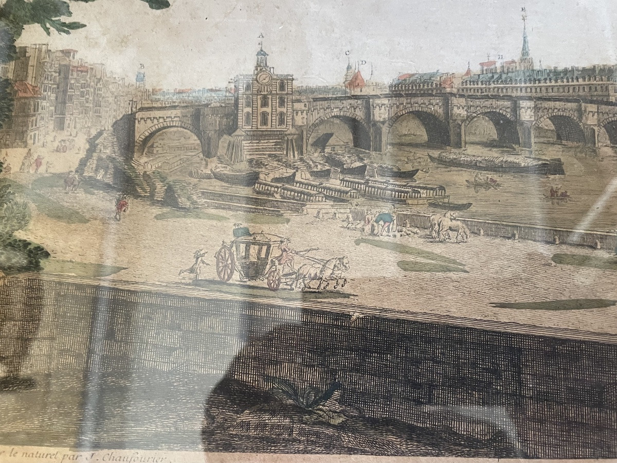 Gravure  d’une vue de Paris -photo-4