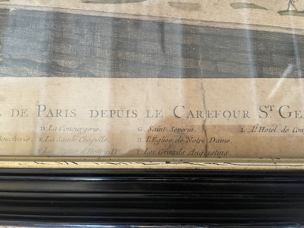 Gravure  d’une vue de Paris -photo-8
