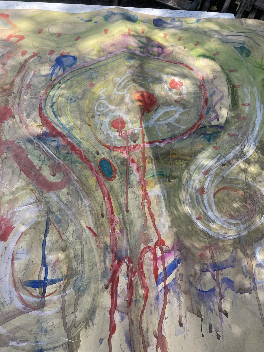 Large Abstract Watercolor -photo-3
