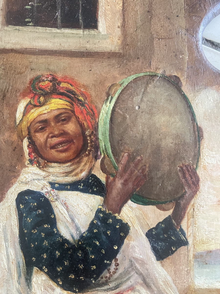 Palette de peintre orientaliste 