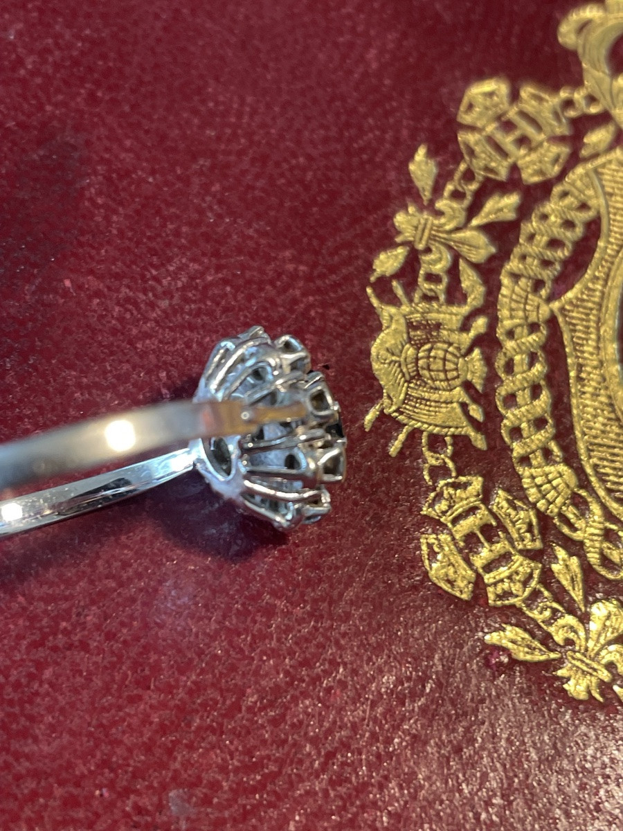 Bague or saphir et brillants -photo-4