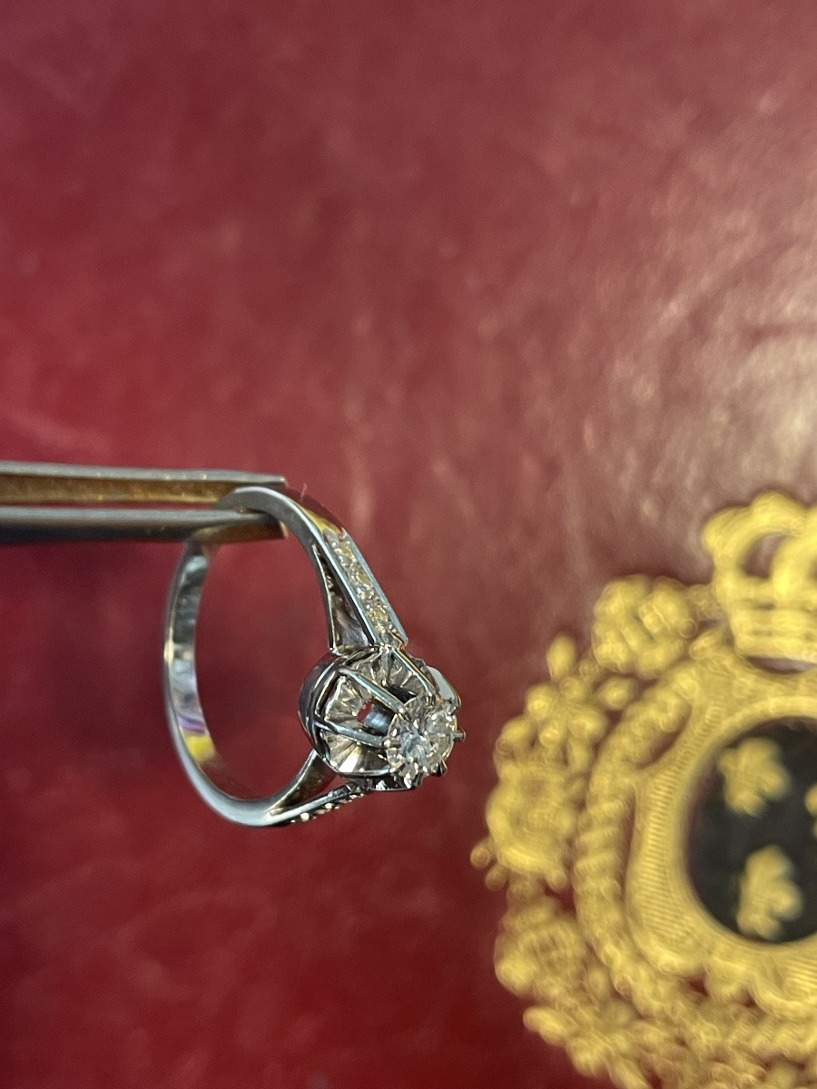 Bague Solitaire or avec diamant -photo-8