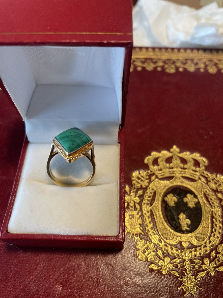 Bague or et Malachite -photo-2