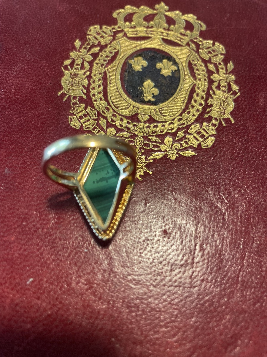 Bague or et Malachite -photo-4