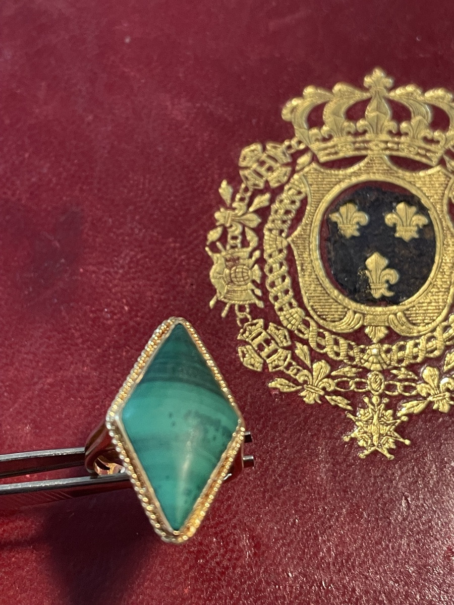 Bague or et Malachite -photo-1