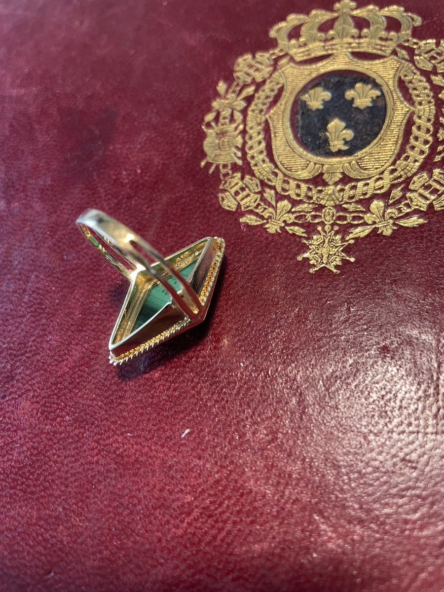 Bague or et Malachite -photo-4