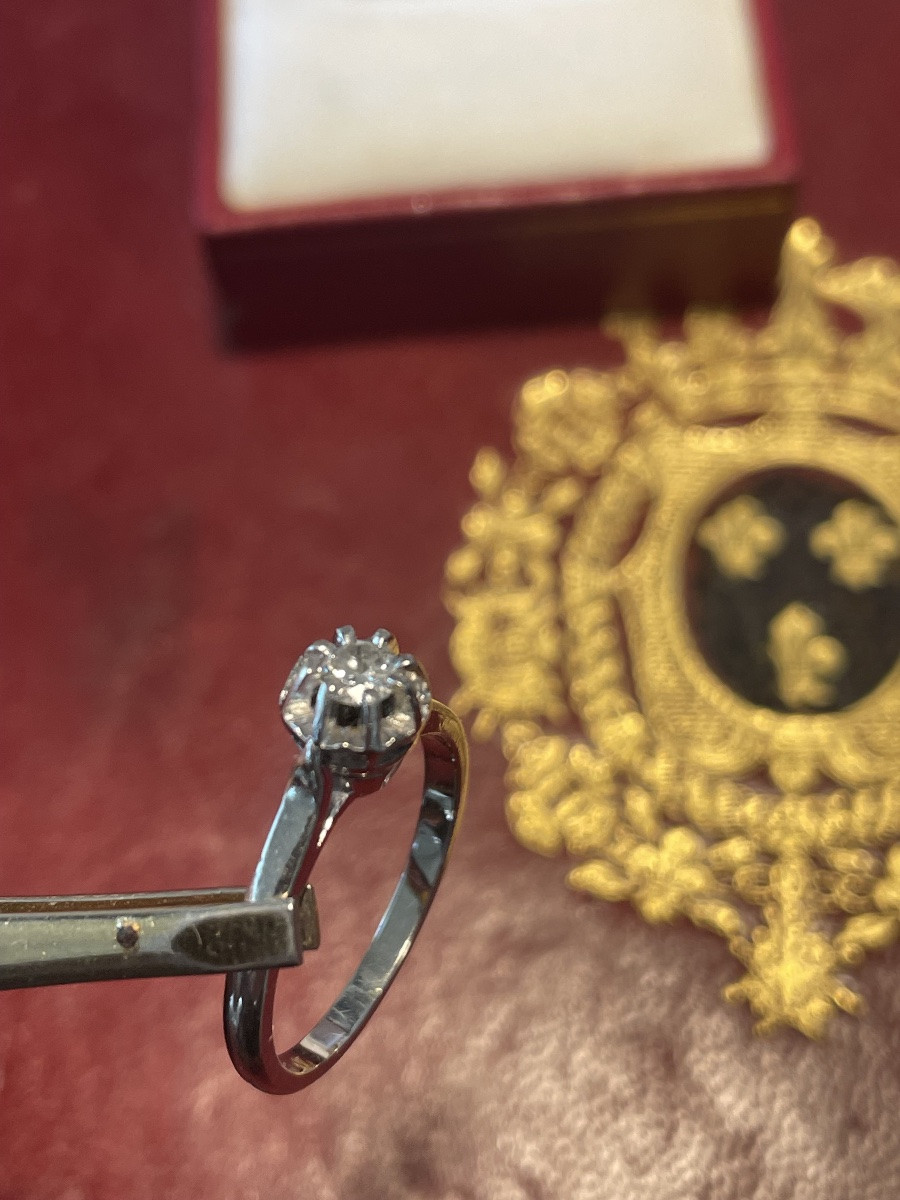 Bague or solitaire diamant -photo-3