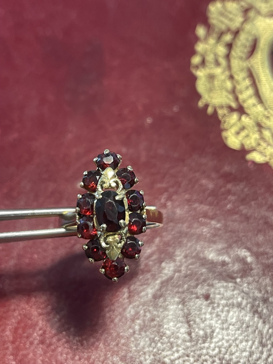 Gold And Garnet Ring -photo-2