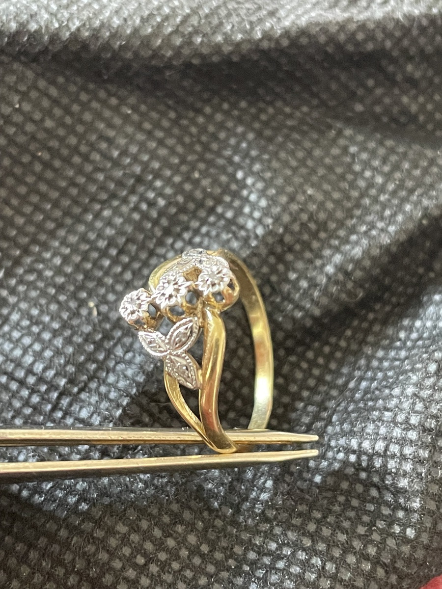 Gold And Pink Diamond Ring -photo-4
