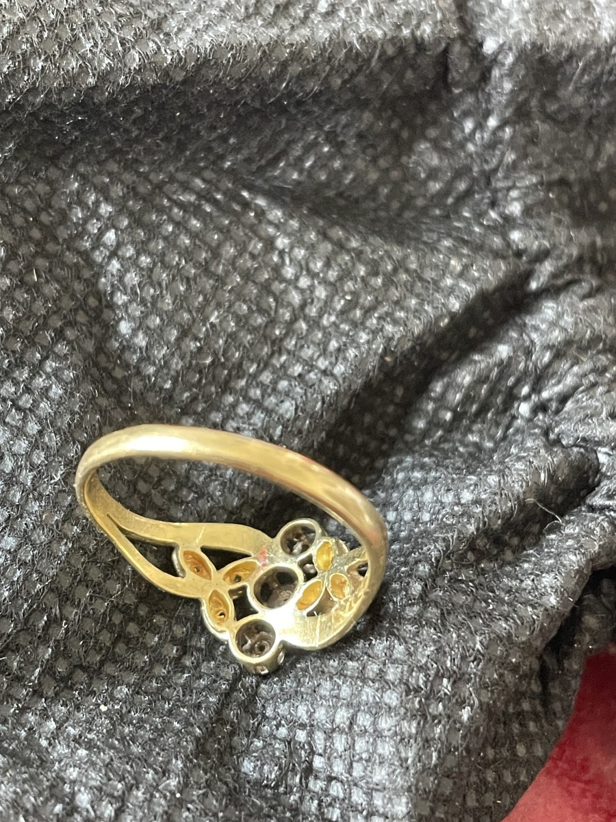 Gold And Pink Diamond Ring -photo-2