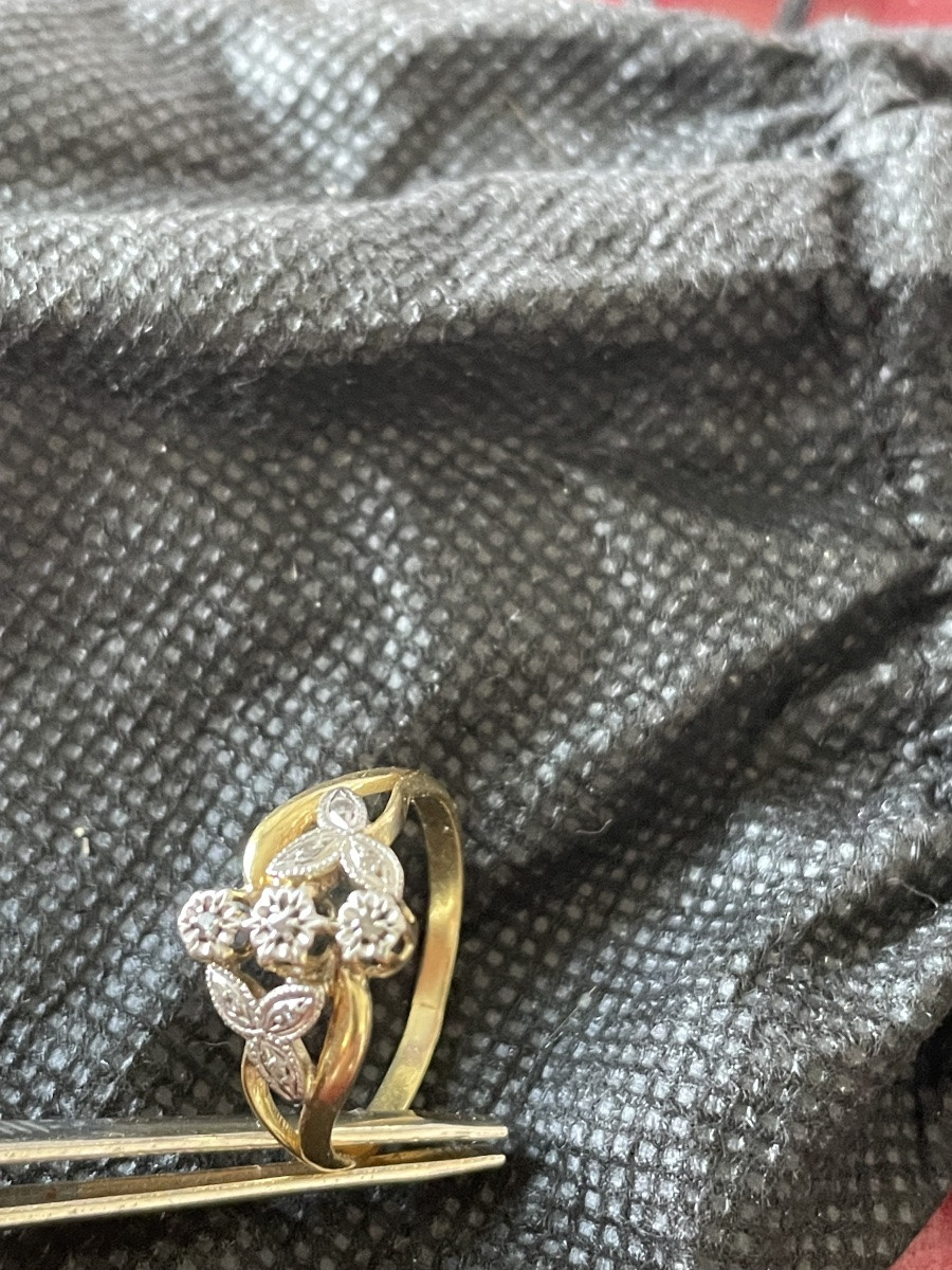 Gold And Pink Diamond Ring -photo-3