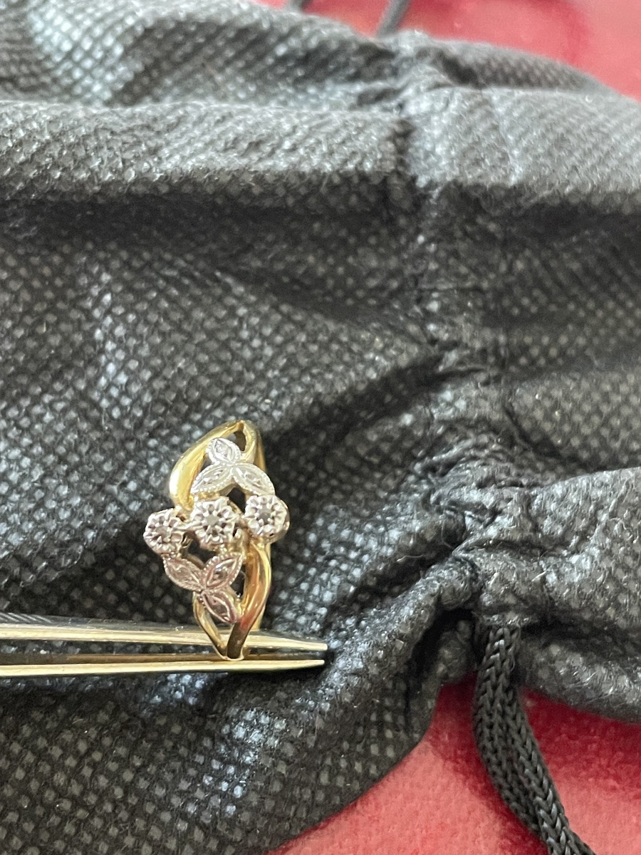 Gold And Pink Diamond Ring -photo-4