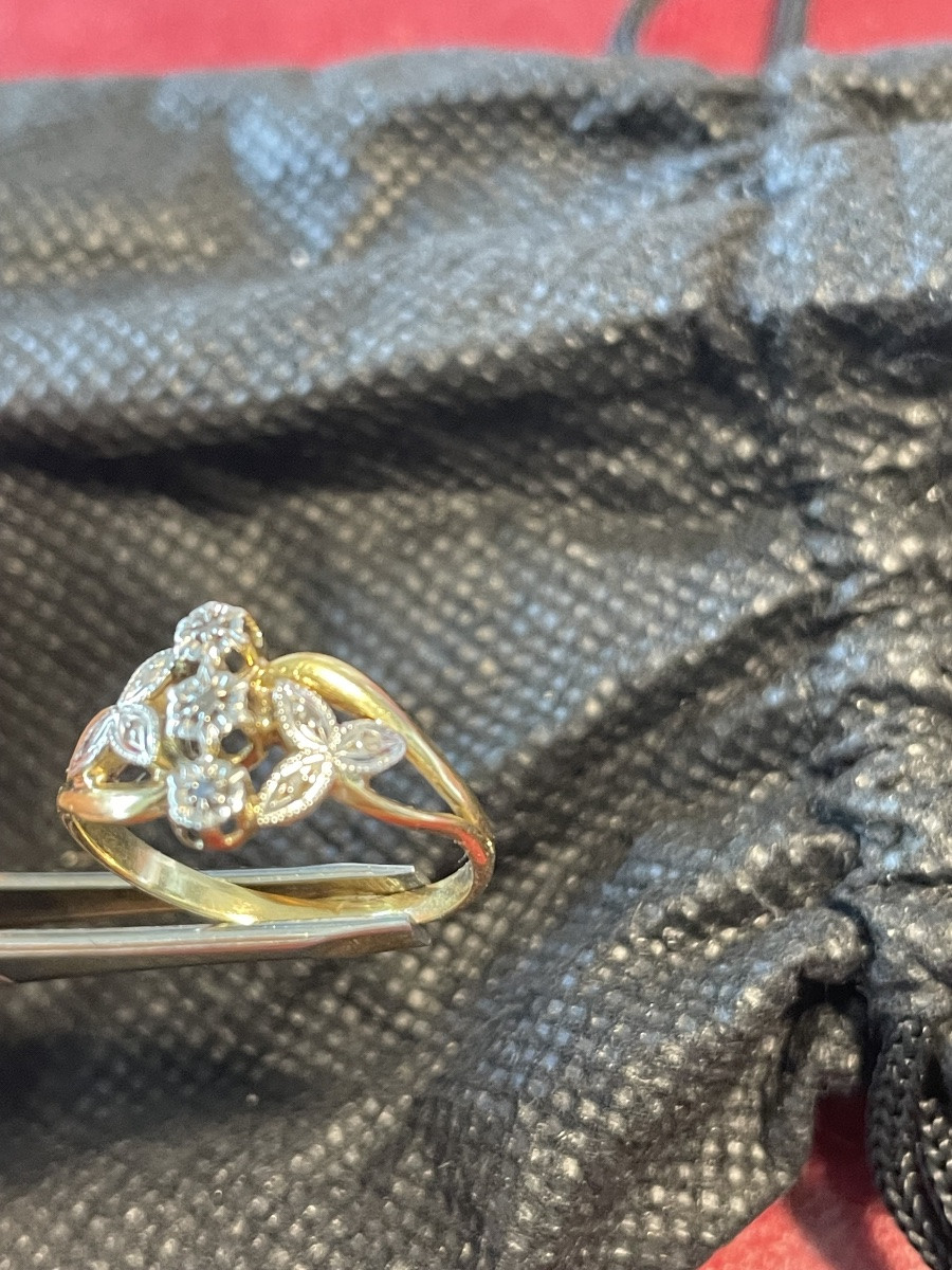 Gold And Pink Diamond Ring -photo-5