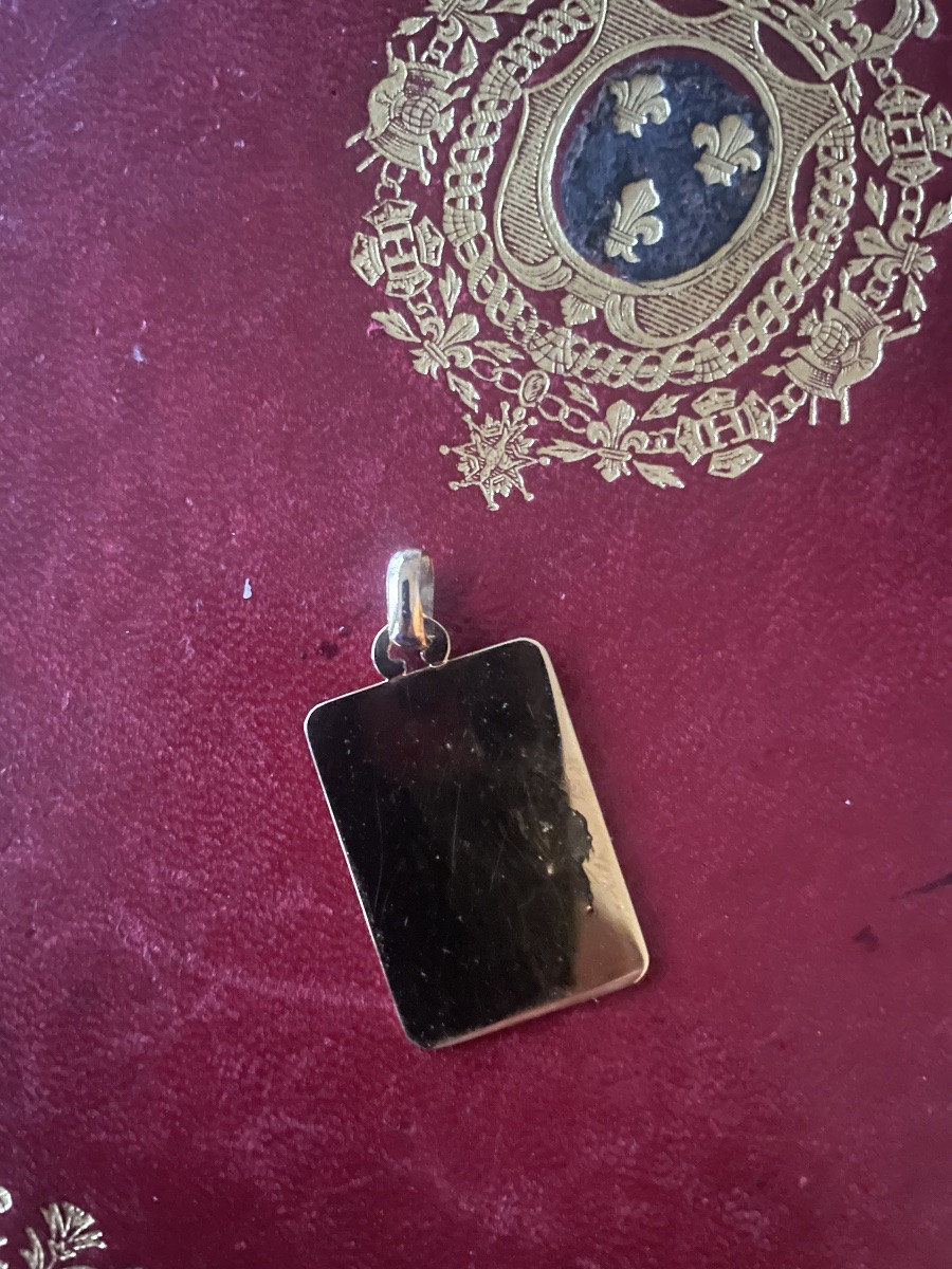 Gold Pendant With Egyptian Decor -photo-3