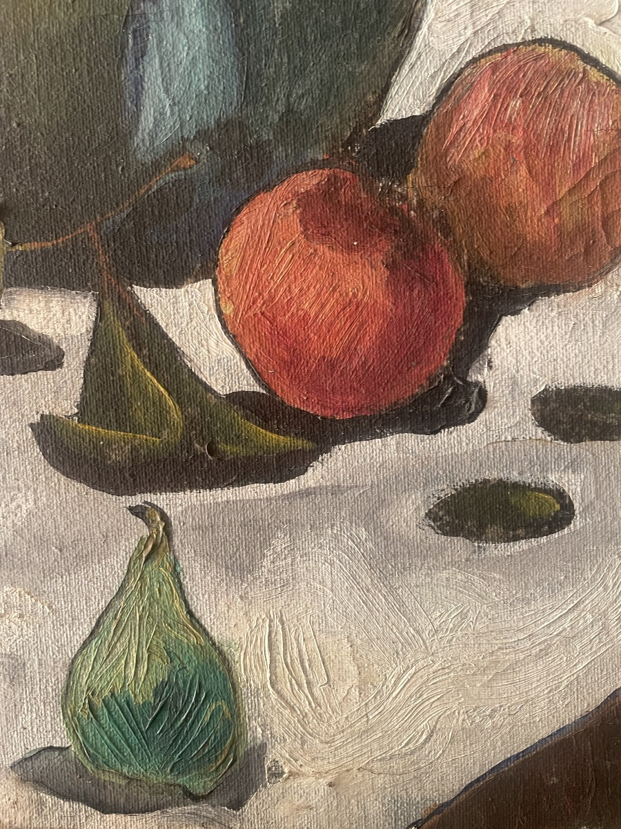 Still Life With Fig And Peaches 
