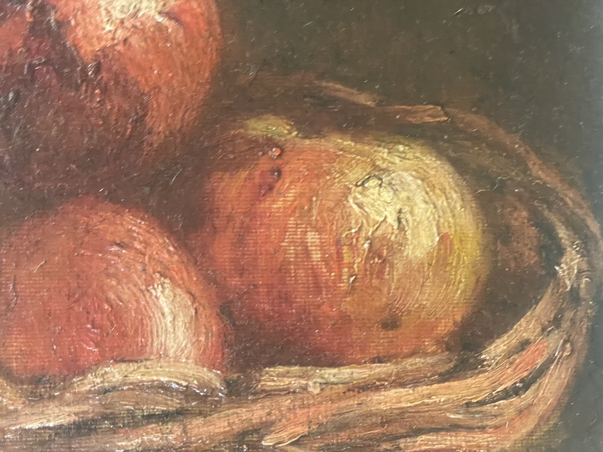 Corbeille rotin et pommes -photo-3