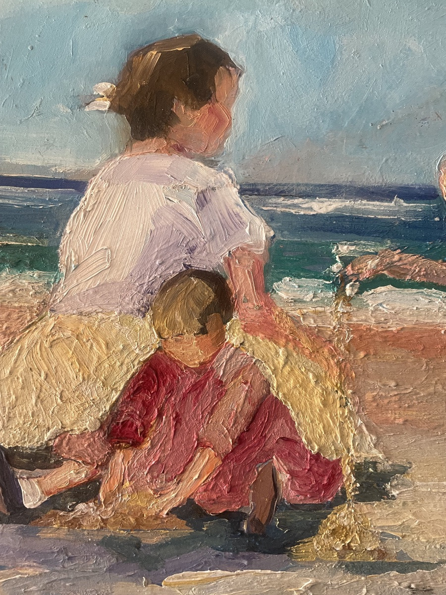 Children's Games On The Beach By C. Bernard -photo-2