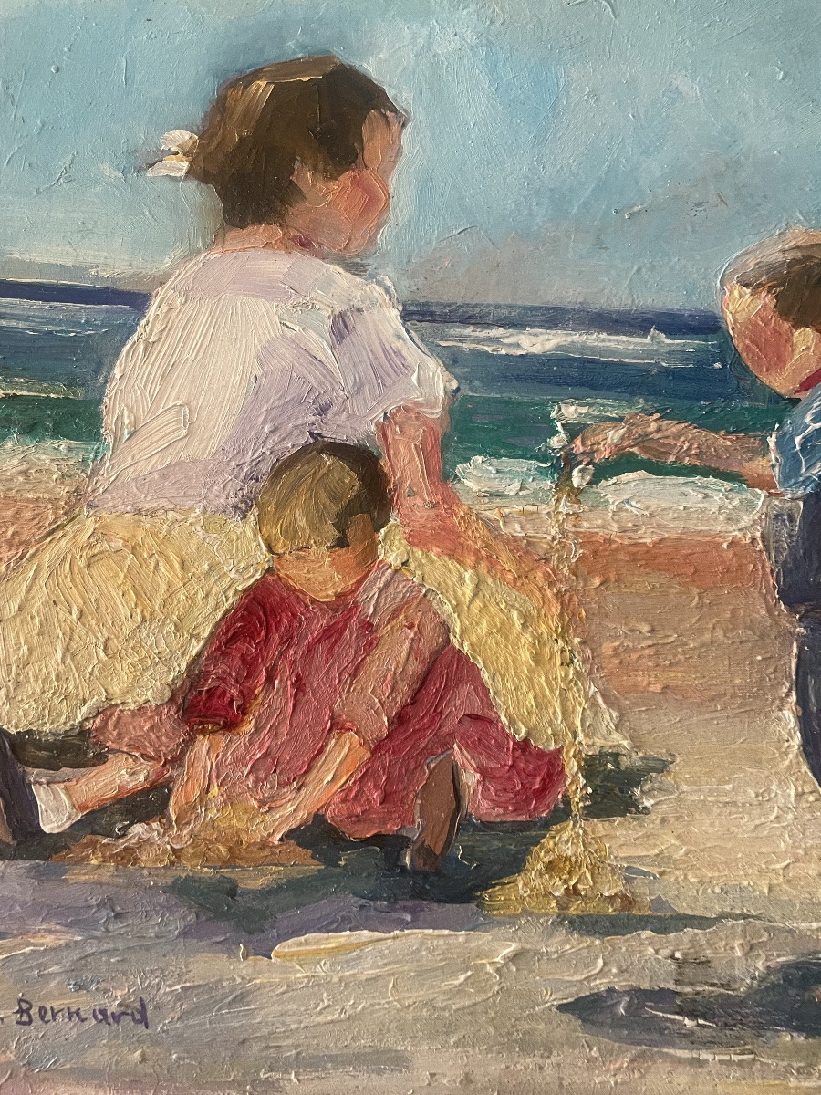 Children's Games On The Beach By C. Bernard -photo-4