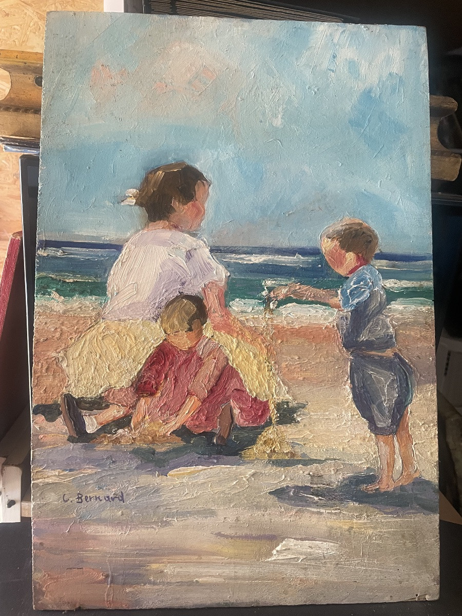 Children's Games On The Beach By C. Bernard -photo-5