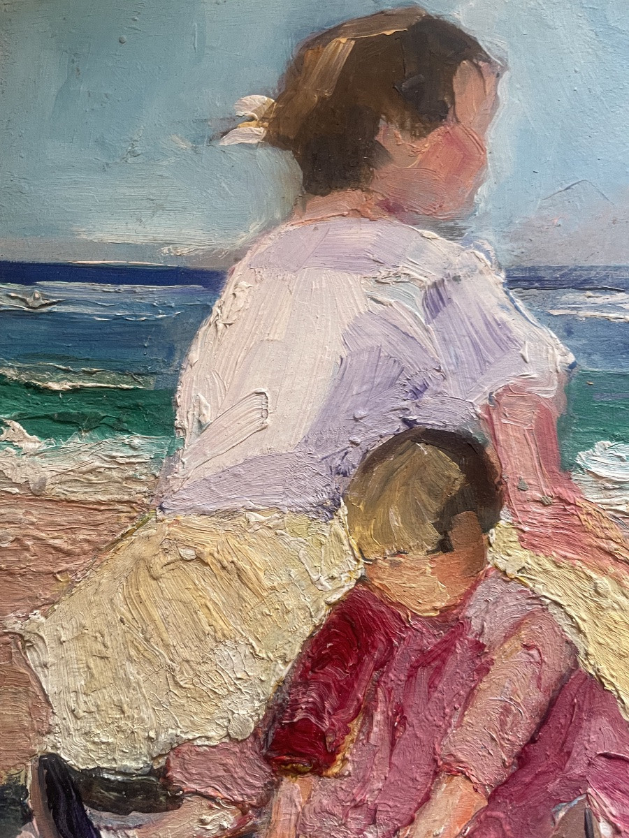 Children's Games On The Beach By C. Bernard -photo-7