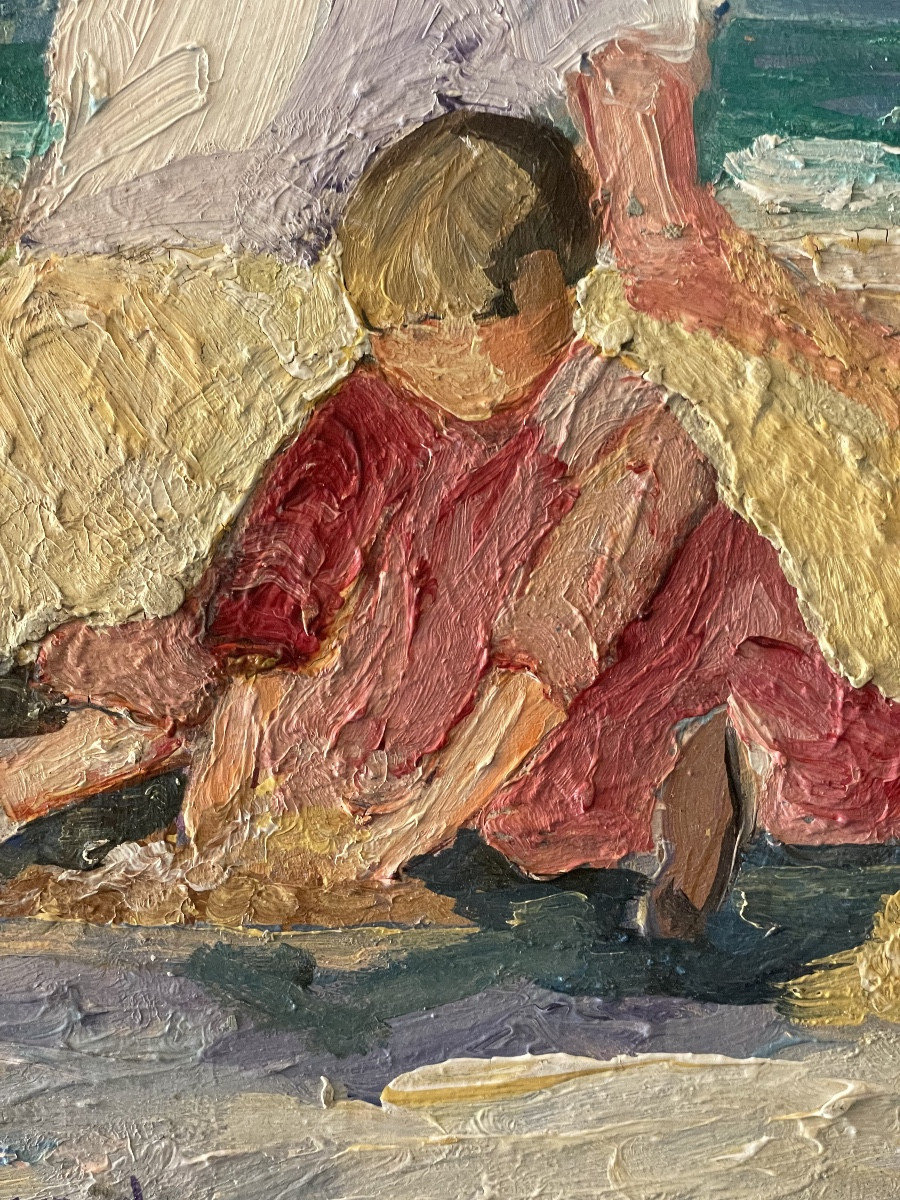 Children's Games On The Beach By C. Bernard 