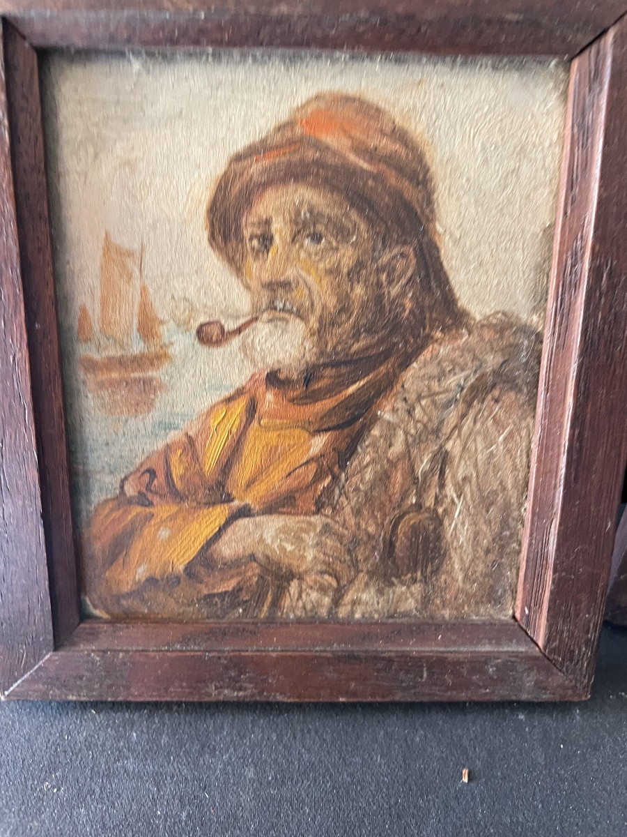 Pair Of Breton Paintings By J. Ramaugé -photo-4
