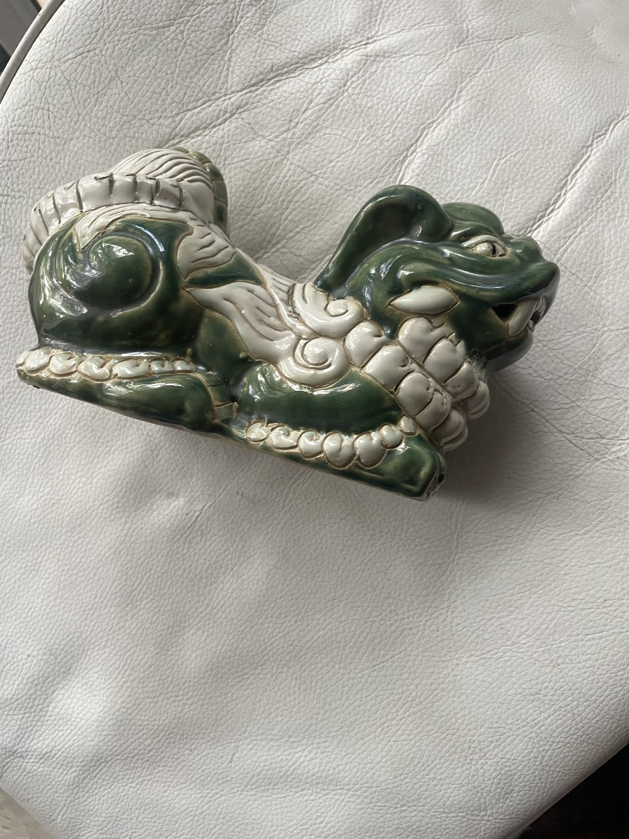 Dog Of Fo Enamelled Earthenware -photo-4