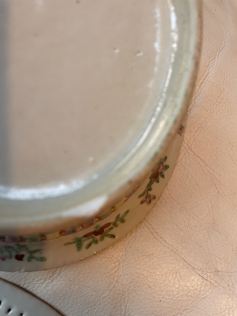 Cantonese Porcelain Basket And Dish -photo-3