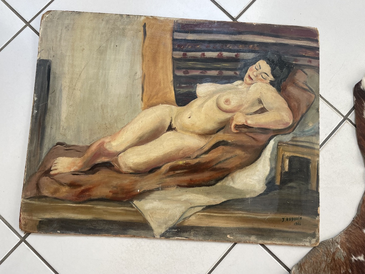 Reclining Nude By Audoin -photo-2