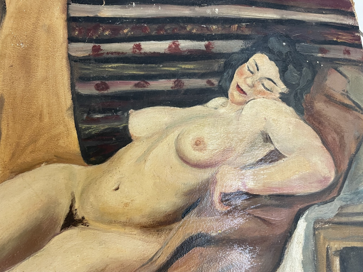 Reclining Nude By Audoin 