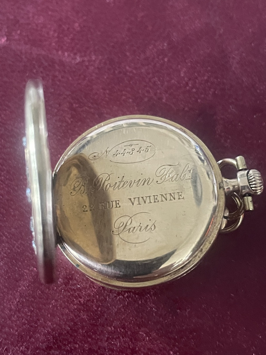 Gousset pendentif femme or et roses diamants -photo-2