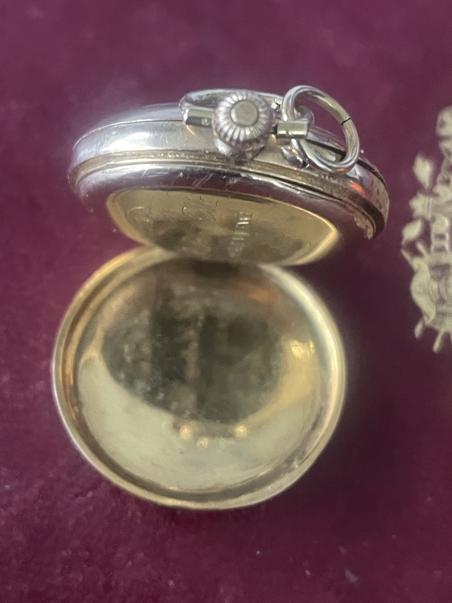 Gousset pendentif femme or et roses diamants -photo-3