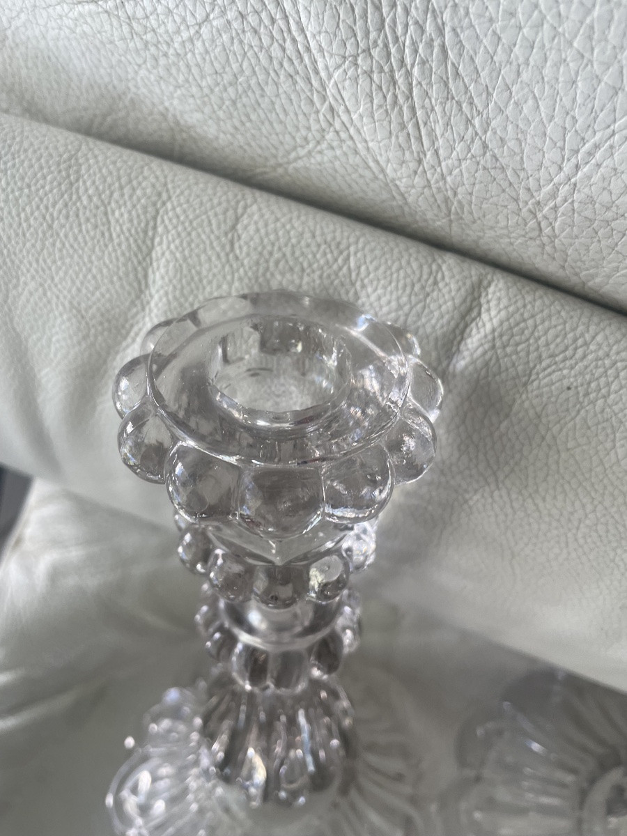 Paire de bougeoirs cristal -photo-2
