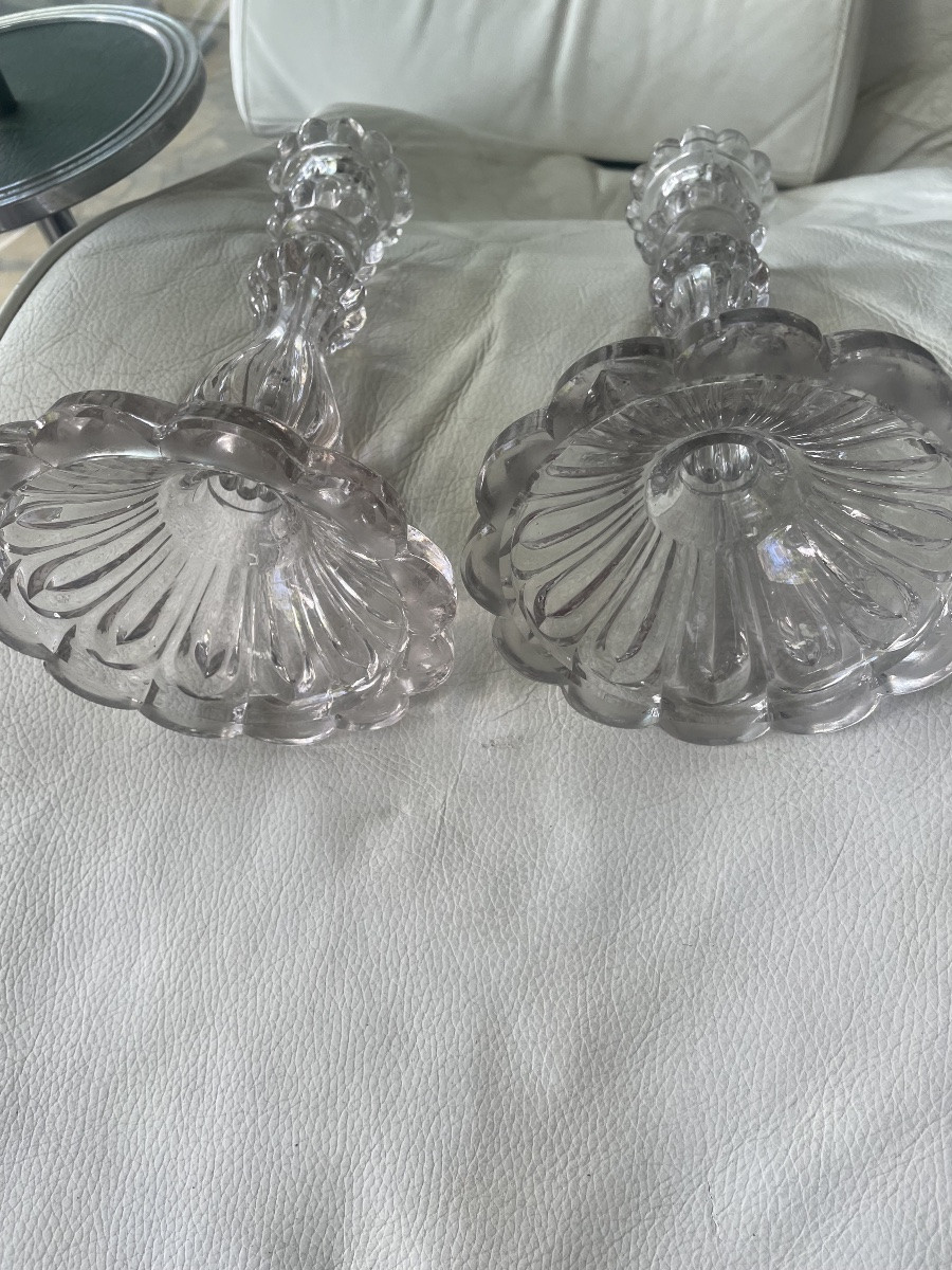 Paire de bougeoirs cristal -photo-6
