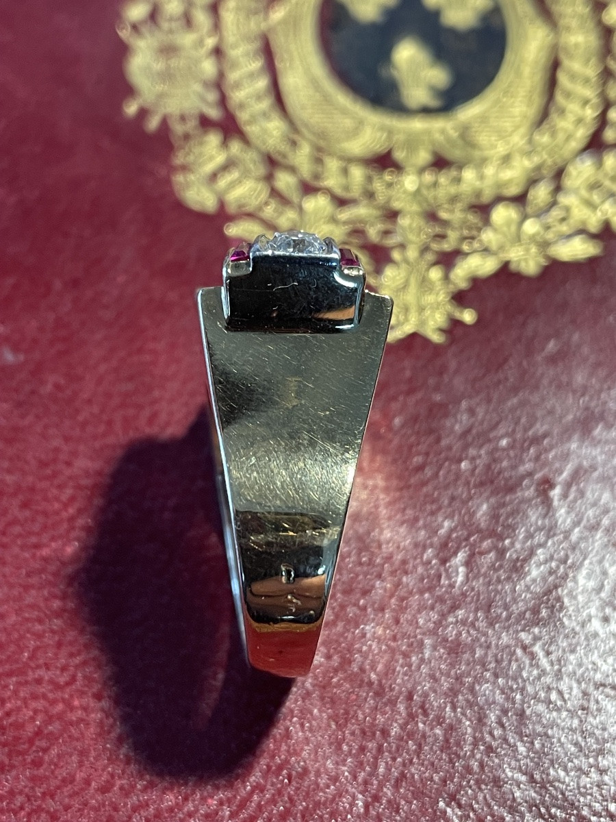 Art Deco Gold Tank Ring -photo-2